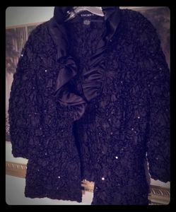 Satiny Sequin Formal Jacket